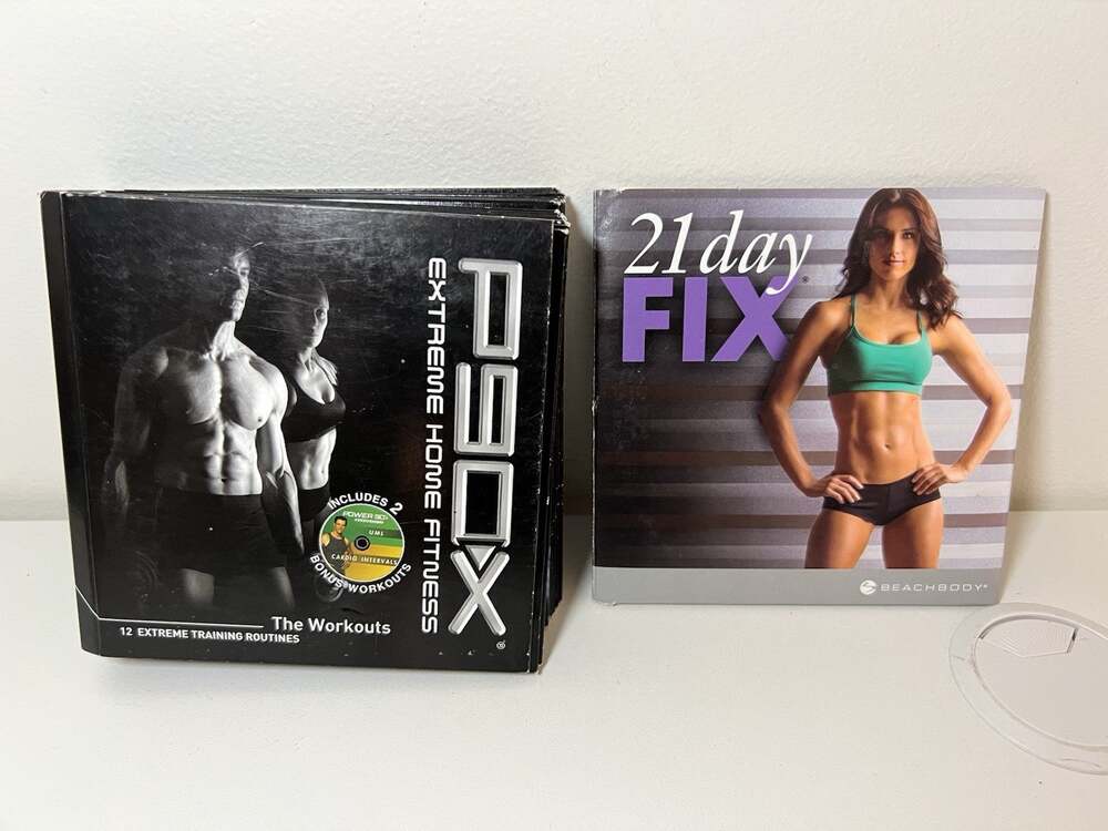 P90X Extreme Home Fitness Workout Complete 12 DVD Set W/ 21 Day Fix Beach Body